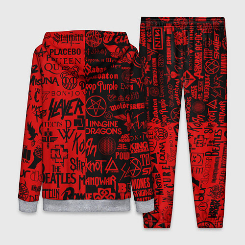 Женский костюм ЛОГОТИПЫ РОК ГРУПП / 3D-Меланж – фото 2