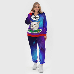 Женский 3D-костюм Woman yelling at a cat, цвет: 3D-красный — фото 2