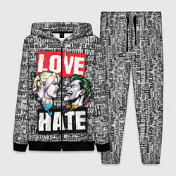Женский 3D-костюм Love Hate, цвет: 3D-черный