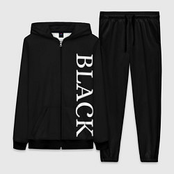 Женский 3D-костюм Чёрная футболка с текстом, цвет: 3D-черный