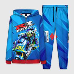 Женский 3D-костюм Suzuki MotoGP, цвет: 3D-красный