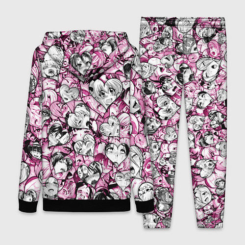 Женский костюм Ahegao валентинки / 3D-Черный – фото 2