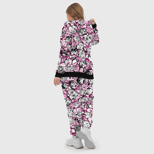 Женский костюм Ahegao валентинки / 3D-Черный – фото 5