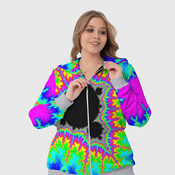 Женский 3D-костюм Фрактальная кислотная черная дыра - множество Манд, цвет: 3D-меланж — фото 2