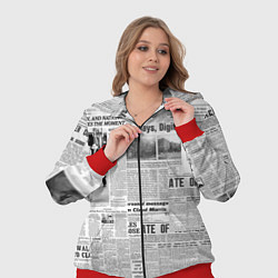 Женский 3D-костюм Газета Newspaper, цвет: 3D-красный — фото 2