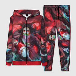 Женский 3D-костюм KIMETSU NO YAIBA, цвет: 3D-красный