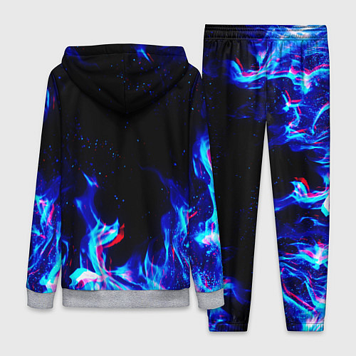 Женский костюм СИНИЙ ОГОНЬ ГЛИТЧ / 3D-Меланж – фото 2
