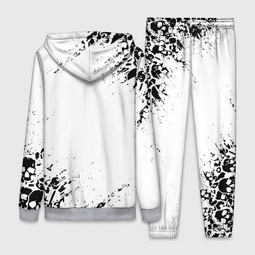 Женский костюм БЕЛЫЕ ЧЕРЕПА / 3D-Меланж – фото 2