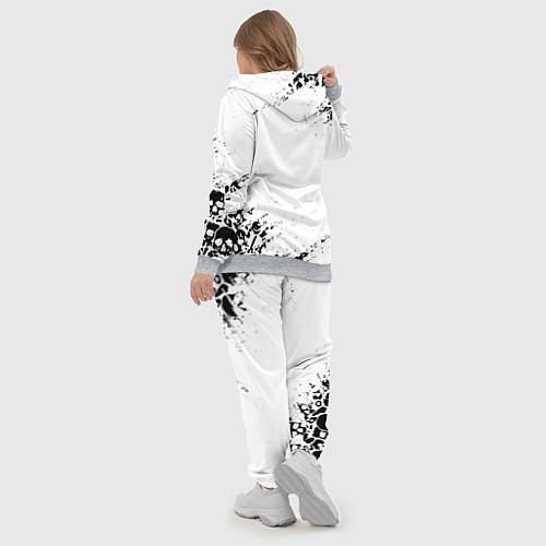 Женский костюм БЕЛЫЕ ЧЕРЕПА / 3D-Меланж – фото 5