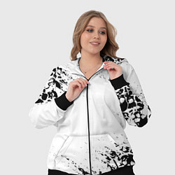 Женский 3D-костюм БЕЛЫЕ ЧЕРЕПА, цвет: 3D-черный — фото 2