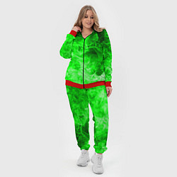 Женский 3D-костюм ОГОНЬ GREEN NEON, цвет: 3D-красный — фото 2