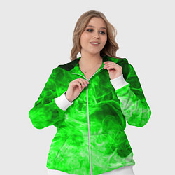 Женский 3D-костюм ОГОНЬ GREEN NEON, цвет: 3D-белый — фото 2