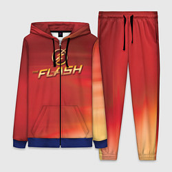 Женский 3D-костюм The Flash Logo Pattern, цвет: 3D-синий