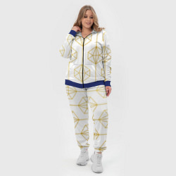 Женский 3D-костюм Геометрический орнамент золото, цвет: 3D-синий — фото 2