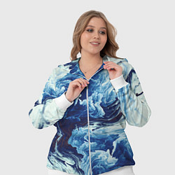 Женский 3D-костюм Абстракция смешивание разводы, цвет: 3D-белый — фото 2