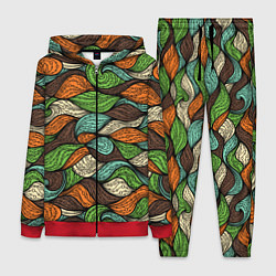 Женский 3D-костюм Абстрактные волны, цвет: 3D-красный