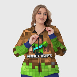 Женский 3D-костюм Minecraft logo heroes, цвет: 3D-синий — фото 2