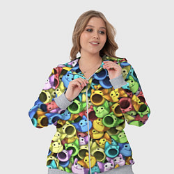 Женский 3D-костюм Цветные Поп Котики, цвет: 3D-меланж — фото 2