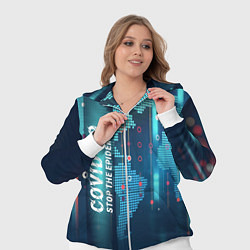 Женский 3D-костюм Stop Covid-19, цвет: 3D-белый — фото 2