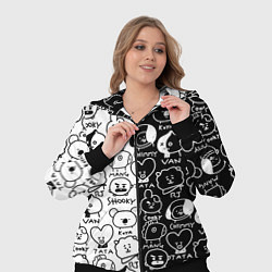 Женский 3D-костюм BTS BT21, цвет: 3D-черный — фото 2
