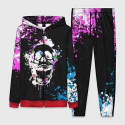 Женский 3D-костюм Череп в краске, цвет: 3D-красный