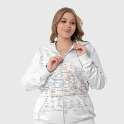 Женский 3D-костюм Схема метро, МЦК, МЦД 2021, цвет: 3D-белый — фото 2