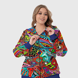 Женский 3D-костюм Яркая абстракция bright abstraction, цвет: 3D-синий — фото 2