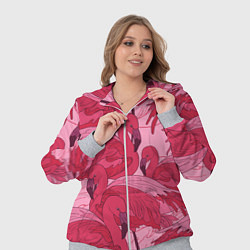 Женский 3D-костюм Розовые фламинго, цвет: 3D-меланж — фото 2