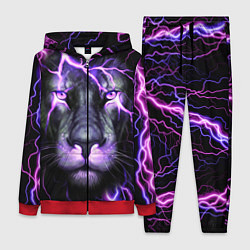 Женский 3D-костюм НЕОНОВЫЙ ЛЕВ NEON LION, цвет: 3D-красный