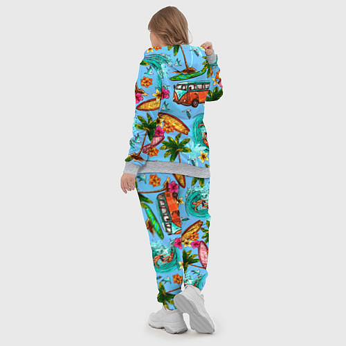 Женский костюм Пальмы, волны, серфинг / 3D-Меланж – фото 5