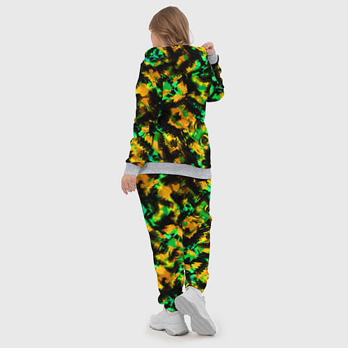 Женский костюм Абстрактный желто-зеленый узор / 3D-Меланж – фото 5