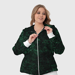 Женский 3D-костюм Темно-зеленый мраморный узор, цвет: 3D-белый — фото 2