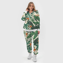Женский 3D-костюм Тропический паттерн, цвет: 3D-белый — фото 2