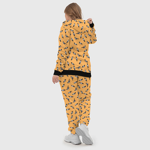 Женский костюм Голуби паттерн на желтом / 3D-Черный – фото 5