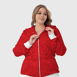 Женский 3D-костюм Ярко-красный мраморный узор, цвет: 3D-белый — фото 2