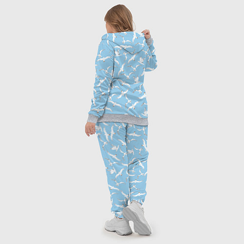 Женский костюм Чайки в небе паттерн / 3D-Меланж – фото 5