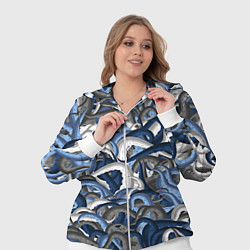 Женский 3D-костюм Синий камуфляж с щупальцами, цвет: 3D-белый — фото 2