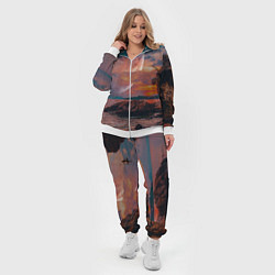 Женский 3D-костюм Закат на качелях, цвет: 3D-белый — фото 2