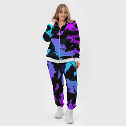 Женский 3D-костюм ЛЕТУЧИЕ МЫШИ ХЕЛЛОУИН НЕОН HALLOWEEN NEON, цвет: 3D-белый — фото 2