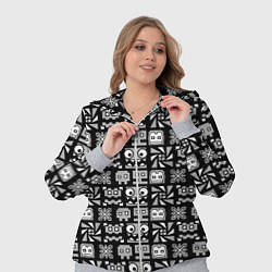 Женский 3D-костюм Geometry Dash: Cubes, цвет: 3D-меланж — фото 2