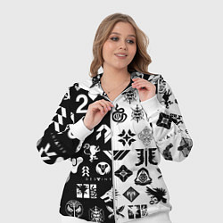 Женский 3D-костюм DESTINY LOGOBOMBING ЧЁРНО БЕЛОЕ, цвет: 3D-белый — фото 2