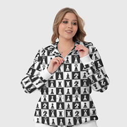 Женский 3D-костюм Шахматы Шахматные Фигуры, цвет: 3D-белый — фото 2
