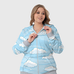 Женский 3D-костюм Зимние облака, цвет: 3D-меланж — фото 2