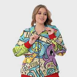 Женский 3D-костюм All you need is The Beatles, цвет: 3D-красный — фото 2
