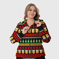 Женский 3D-костюм Пивной свитер, цвет: 3D-черный — фото 2