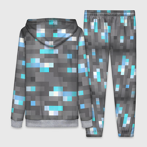 Женский костюм АЛМАЗНАЯ РУДА DIAMOND ORE MINCRAFT / 3D-Меланж – фото 2