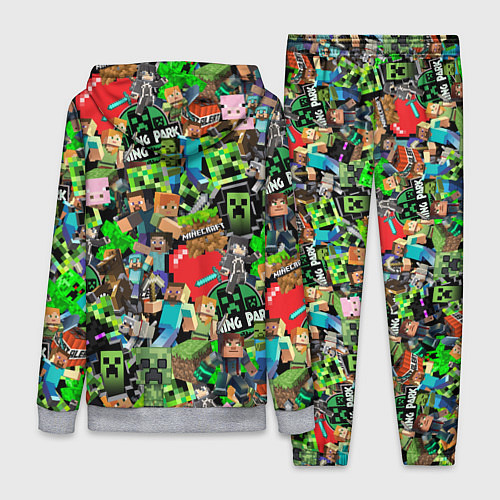 Женский костюм МАЙНКРАФТ ВСЕ ГЕРОИ И ПРЕДМЕТЫ / 3D-Меланж – фото 2