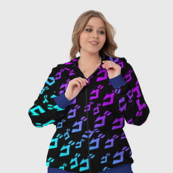 Женский 3D-костюм JOJOS BIZARRE ADVENTURE NEON PATTERN НЕОН УЗОР, цвет: 3D-синий — фото 2