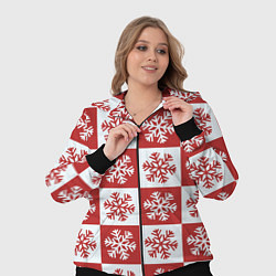 Женский 3D-костюм Шахматные Снежинки, цвет: 3D-черный — фото 2