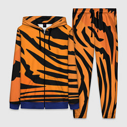 Женский 3D-костюм Шкура шерсть тигра, цвет: 3D-синий